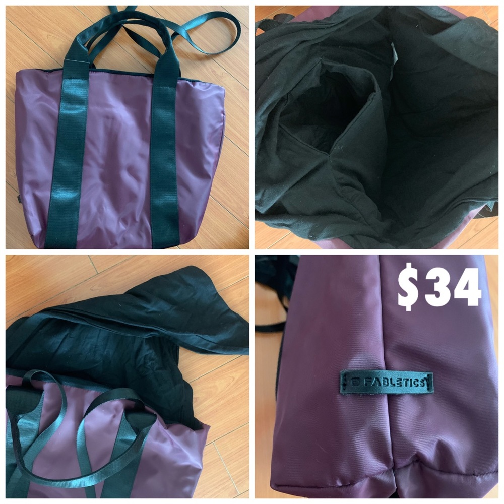 Fabletics yoga bag purple